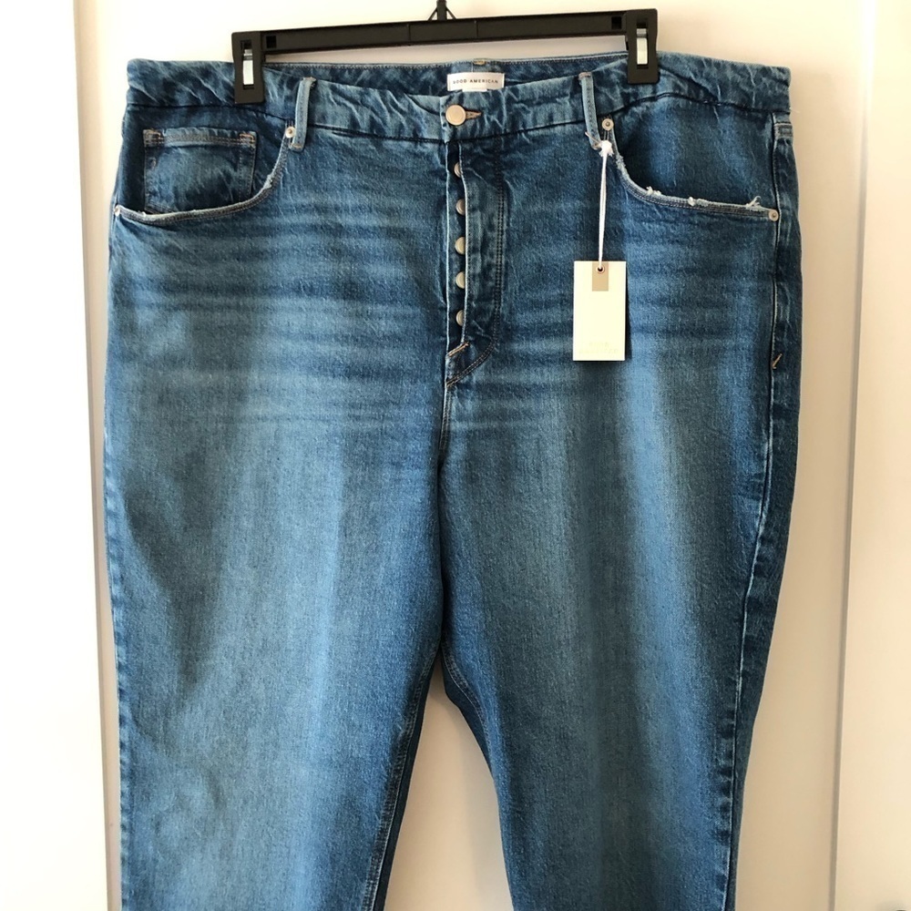 Good American Blue Straight Jeans 22 - Picture 6 of 16